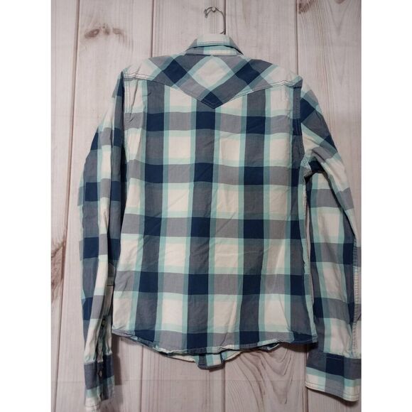 Hollister Shirt‎ Men's Small Snap Front Western Plaid - Picture 2 of 7